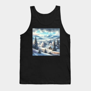 Winter Village Winter Landscape Tank Top